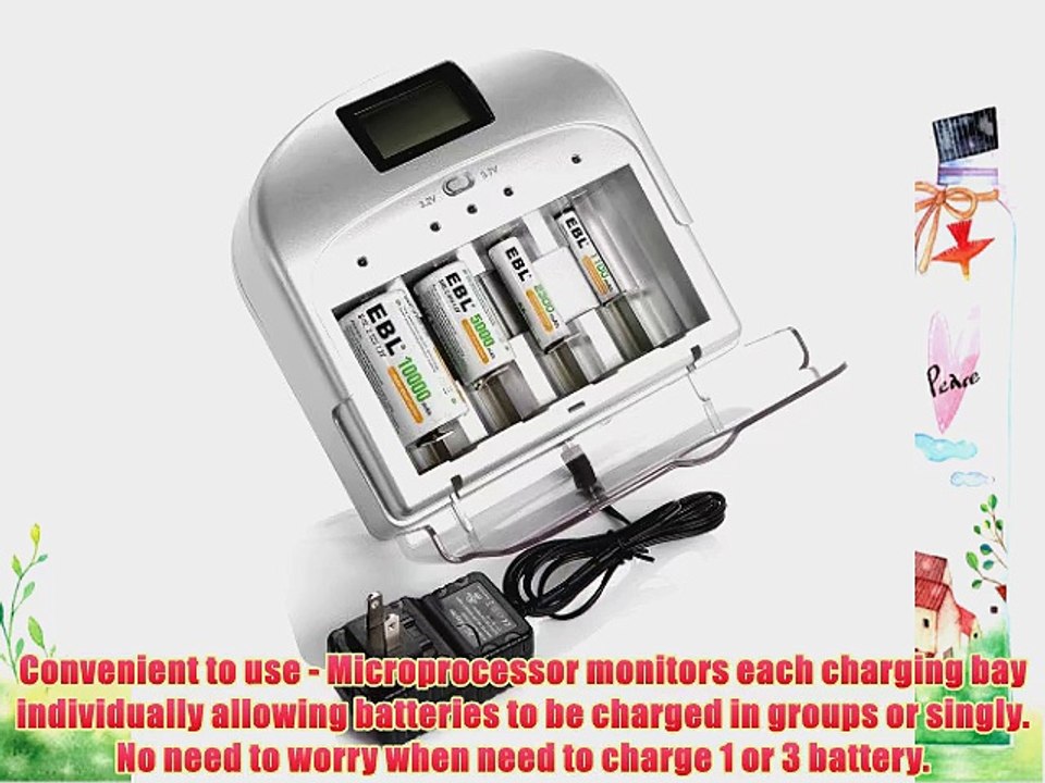 EBL? UT-2110D Universal LCD Rapid Smart Charger for AA AAA C Cell D Cell 9V Ni-MH / Ni-Cd Rechargeable