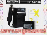Battery And Charger Kit For Canon VIXIA HF R52 HF R50 HF R500 HF R42 HF R40 HF R400 HF R62