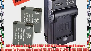 BM Premium Pack of 2 DMW-BCM13E Batteries and Battery Charger for Panasonic Lumix DMC-FT5A