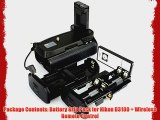 DSTE Professional Vertical Battery Grip Holder w/Wireless Remote Control for Nikon D3100 SLR