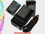 2 Battery Charger for Sony DCR-HC26 DCR-HC36 DCR-HC41 NP-FP50   car plug