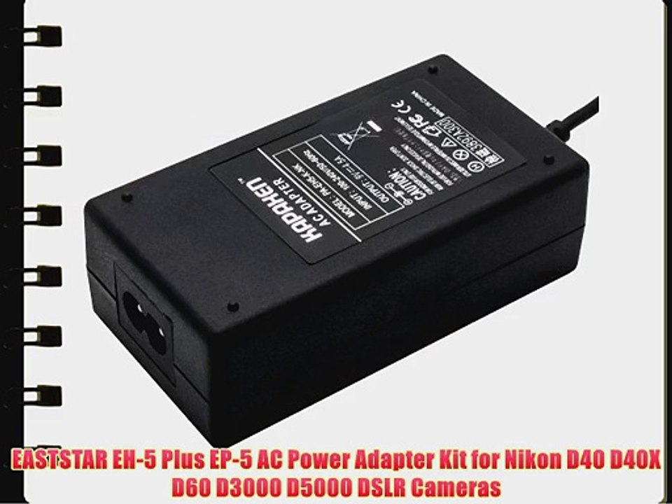 EASTSTAR EH-5 Plus EP-5 AC Power Adapter Kit for Nikon D40 D40X D60 D3000 D5000 DSLR Cameras