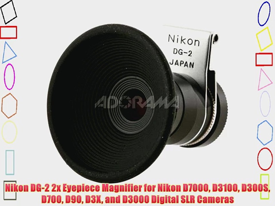 Nikon DG-2 2x Eyepiece Magnifier for Nikon D7000 D3100 D300S D700 D90 D3X and D3000 Digital