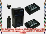 Wasabi Power Battery (2-Pack) and Charger for Panasonic DMW-BLD10 DMW-BLD10E DMW-BLD10PP DE-A93B