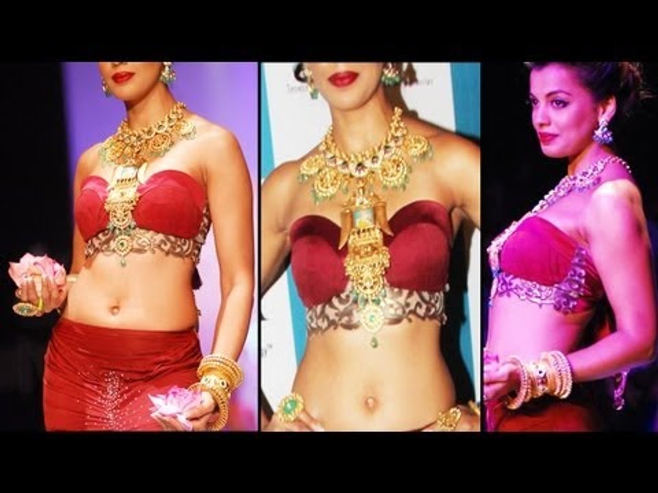 Hot Beauty Mughda Godse In Sexy Red Ghagra Choli Exposing Juicy Figure Hot