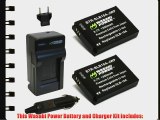 Wasabi Power Battery (2-Pack) and Charger for Samsung SLB-10A and Samsung ES50 ES55 ES60 EX2F