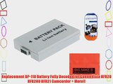 Replacement BP-110 Battery Fully Decoded for Canon Vixia HFR20 HFR200 HFR21 Camcorder   More!!