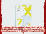 2 Pack Battery Kit For Canon EOS 7D Canon 60D EOS 70D EOS 5D Mark III EOS 7D Mark II EOS 5DS