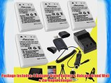 Four Halcyon 1500 mAH Lithium Ion Replacement Nikon EN-EL5 Battery and Charger Kit   Memory
