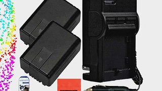 Pack Of 2 VW-VBK180 Batteries And battery Charger for Panasonic HC-V10 HC-V100 HC-V500 HC-V700