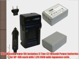 Wasabi Power Battery (2-Pack) and Charger for Casio NP-100 and Casio Exilim Pro EX-F1