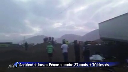 Pérou: 37 morts et 70 blessés dans un accident de bus