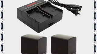 Kapaxen Two Intelligent Batteries   Dual Channel Charger for Canon BP-820 and VIXIA HF G30