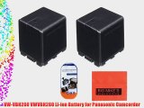 Pack Of 2 VW-VBN260 Batteries for Panasonic HC-X800 HDC-HS900K HC-X900M HC-X910 HC-X920K HDC-SD800
