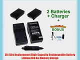 2-Pack Nikon EN-EL9a High-Capacity Replacement Batteries with Rapid Travel Charger for Nikon