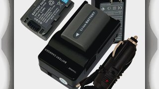 NEW TWO Battery Charger for Sony DVD HandyCam DCR-DVD92E DCR-SR100 Video Camera