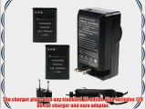 Techno Earth? 2-Pack Battery and 1 Charger for Nikon EN-EL23 Battery Coolpix P600 Digital Camera