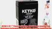 6V 4Ah Sealed Lead Acid SLA Battery Genuine KEYKO ? KT-640 (W/ F-1 Terminal) - 4 Batteries