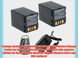 Amsahr VF733-2CT Pack-2 Digital Replacement Battery Plus Travel Charger for JVC BN: VF733 VF733U