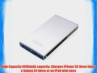 下载视频: Lumsing? 6000mAh Ultra Slim Portable Power Bank External Battery Pack Backup Charger with Quick