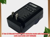 Wasabi Power Battery (2-Pack) and Charger for Sony NP-BK1 and Sony Bloggie MHS-CM5 MHS-PM5