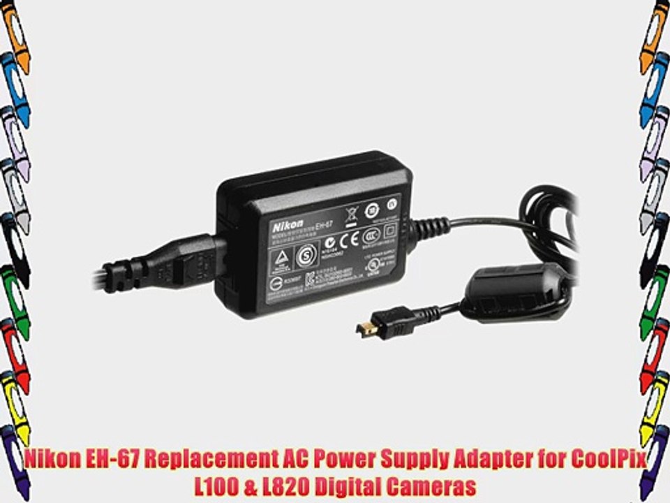 Nikon EH-67 Replacement AC Power Supply Adapter for CoolPix L100