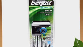 Energizer Smart Rechargeable Charger for AA/AAA Batteries with 4 AA Batteries Included - 1400mAh