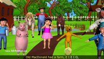 Old MacDonald Had A Farm - 3D Animation Animals Songs and Nursery Rhymes for Children