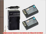 DSTE 2x EN-EL9 ENEL9 Li-ion Battery   DC15 Charger for Nikon D40 D40x D60 D3000 D5000 Camera