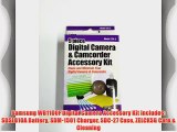 Samsung WB1100F Digital Camera Accessory Kit includes: SDSLB10A Battery SDM-1501 Charger SDC-27