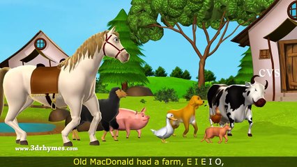 Old MacDonald Had A Farm - 3D Animation English Nursery Rhymes and Songs for children