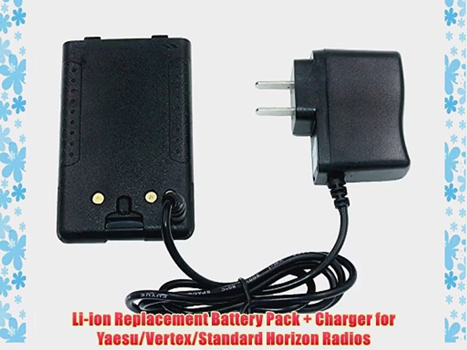 SUNDELY 2000mAh Li-ion Replacement Battery Pack   Charger for Yaesu/Vertex/Standard Horizon