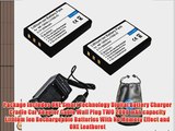 Amsahr S-FNP120-2CT Pack-2 Digital Replacement Battery Plus Travel Charger for Fujifilm NP120