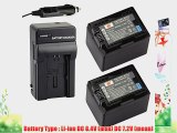 DSTE? 2x BP-727F BP-727 (Fully Decoded) Rechargeable Li-ion Battery  Travel