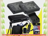 Two NP-BG1 Lithium Ion Replacement Batteries w/Charger   Memory Card Reader/Wallet   Deluxe