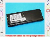 SUNDELY 5500mAh Li-ion Replacement Battery   Charger For Motorola Radio XTS3000 XTS3500 XTS4250