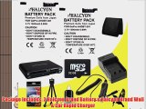 Two Halcyon 1500 mAH Lithium Ion Replacement Battery and Charger Kit   32GB microSD Memory