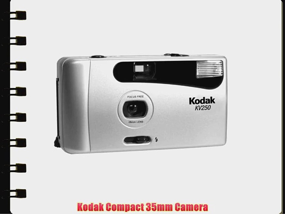 Kodak KV-250 COMPACT 35MM FOCUS FREE CAMERA KIT with Film and Battery