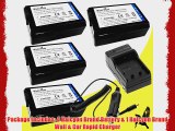 Four Halcyon 2200 mAH Lithium Ion Replacement Battery and Charger Kit for Sony Alpha NEX-5N