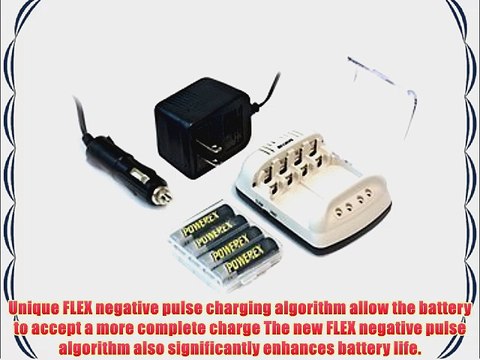 Maha PowerEx MH-C401FS4AA27 - Battery charger - battery - rechargeable - AA x 4 - 2700 mAh