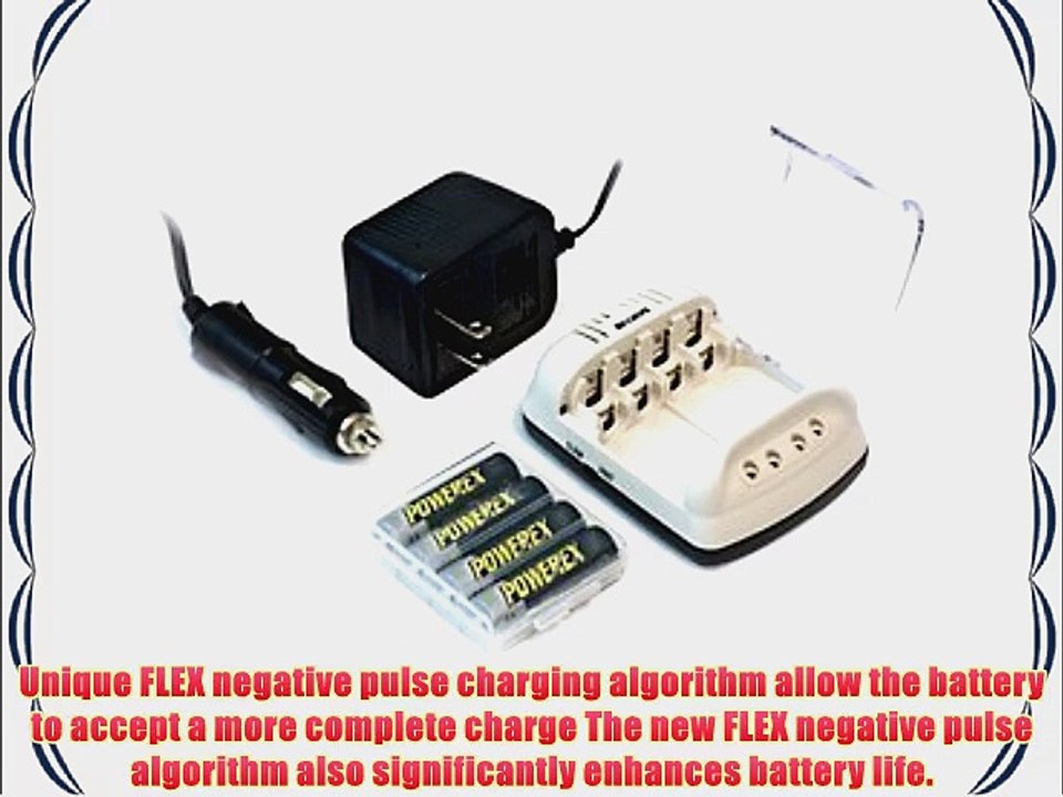 Maha PowerEx MH-C401FS4AA27 - Battery charger - battery - rechargeable - AA x 4 - 2700 mAh