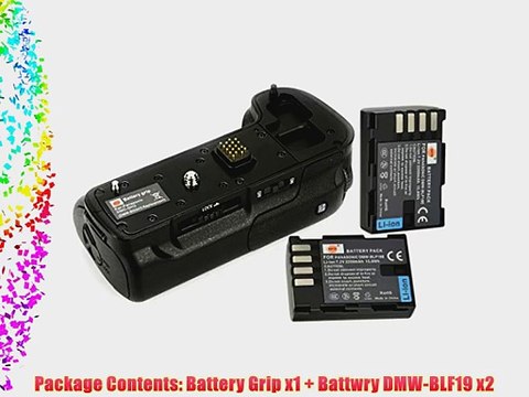 DSTE GH3 Replacement Battery Grip for Panasonic Lumix GH3 Camera as DMW-BGGH3 2pcs DMW-BLF19E