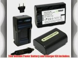 Wasabi Power Battery (2-Pack) and Charger for Sony NP-FH50 and Sony DSLR-A230 DSLR-A290 DSLR-A330