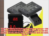 TWO NP-BG1 Lithium Ion Replacement Batteries w/Charger   8GB SDHC Memory Card for Sony DSC-H10