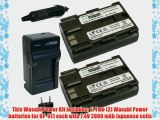 Wasabi Power Battery (2-Pack) and Charger for Canon BP-511 BP-511A and Canon EOS 5D 10D 20D