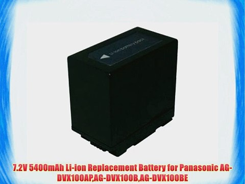 7.2V 5400mAh Li-ion Replacement Battery for Panasonic AG-DVX100APAG-DVX100BAG-DVX100BE