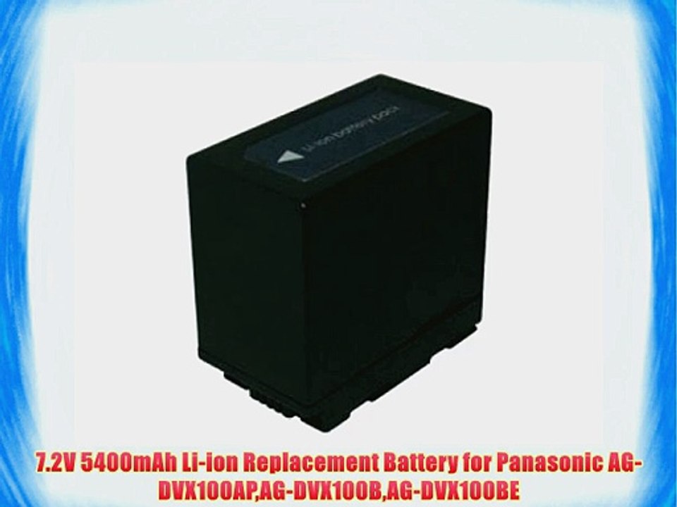 7.2V 5400mAh Li-ion Replacement Battery for Panasonic AG-DVX100APAG-DVX100BAG-DVX100BE