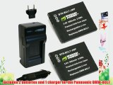 Wasabi Power Battery (2-Pack) and Charger for Panasonic DMW-BCL7 and Panasonic Lumix DMC-F5