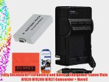 Fully Decoded BP-110 Battery and Battery Charger for Canon Vixia HFR20 HFR200 HFR21 Camcorder