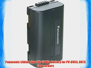 Download Video: Panasonic Lithium Ion 1 Hr 15 Min Battery for PV-DV53 DV73 Camcorders